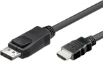 Alcasa Good Connections Anschlusskabel DisplayPort 1.2 an HDMI - 24K vergoldete Kontakte - OFC - schwarz - 3m