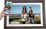 Denver Frameo PFF-1040DW 10.1&rdquo; digital photo frame, dark wood