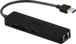 i-tec USB 3.0 Slim HUB 3x USB 3.0 z Adapter LAN Gigabit Ethernet RJ-45 10/100/1000 Mbps 16cm - hub 3.0 I-tec3-porty + Ethernet