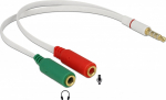 Delock Headset Adapter 1 x 3.5 mm 4 pin Stereo jack male > 2 x 3.5 mm 3 pin Stereo jack female (iPhone)