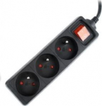 GEMBIRD UPS PDU 3FR/16A/C14/0.6m/czarna