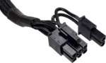 Corsair Type 4 Sleeved black PCI-E cable with pigtail connector and capacitors for Type 4 PSU