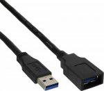 Cable USB InLine USB-A - USB-A 1 m Czarny (35610)