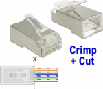 Delock RJ45 Crimp+Cut Plug Cat6 STP, 20-pakk