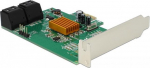 DeLOCK - Speicher-Controller - 4 Sender/Channel - SATA 6Gb/s - 6 Gbit/s - PCIe 2.0 x1 (90382)