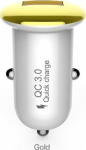 Devia Mushroom series car charger (QC3.0-18W) gold