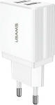 Usams charger USAMS Load. siec. 2xUSB T24 2.1A white /white CC90TC01 (US-CC090)