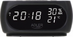 Adler | Clock with Thermometer | AD 1186 | Black