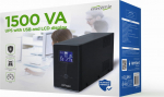 GEMBIRD Zasilacz UPS LINE-INTERACTIVE 1500VA 3X IEC, 2X SCHUKO 230V, USB, RJ11 IN/OUT, LCD