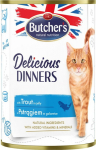 BUTCHER'S Delicious Dinners Pieces with trout in jelly - wet cat food - 400g