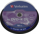 DVD+R Verbatim DL10szt - DVD+R Double Layer , 8.5GB , 8x , cake 10szt