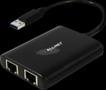 ALLNET USB 3.0 Typ-A Netzwerk Adapter 2x+ 1x 3.0 Hub ALL-NC-2G-102-USB-A - Netzwerkkarte - 5.000 Mbps