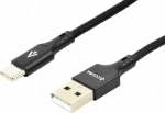 Kabel USB Accura Accura USB 2.0 - USB-C 1.0m czarny