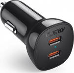 Charger CHOETECH 2xUSB-C: 12-24V, 40W, QC3.0 + PD