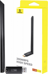 Baseus Wi-Fi Adapter FastJoy with antenna 300Mbps Black