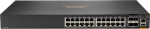 HPE Aruba 6200F 24G Class4 PoE 4SFP+ 370W Switch - Switch - max. stacking distance 10 kms - L3 - Administrerad - 24 x 10/100/1000 (PoE+) + 4 x 1 gigabit/10 gigabit SFP+ (uplink) - rackmonterbar - PoE+ (370 W) - BTO