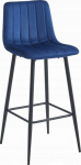 Leobert POZZA stool - velvet garnet / black legs x 1