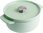 KitchenAid Casserole with Lid Cast Iron 22cm, light green