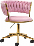Activeshop 4Rico swivel chair QS-GW01G velvet pink