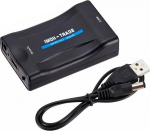 RoGer Adapter to Transfer SCART to HDMI Signal (+Audio) Black
