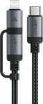 Kabel USB Acefast Kabel Acefast C20-01 USB-C - USB-C / Lightning 480Mb/s 3A 1.2m - czarny