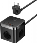 Baseus PowerCombo Universal power strip Indoor Black