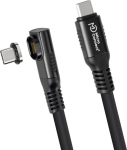 MicroConnect USB-C to USB-C cable 0.5m, Angled Premium magnetic