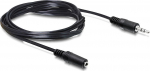 DELOCK Klinkekabel 3.5mm -> 3.5mm St/Bu 3.00m schwarz