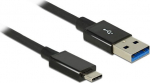 DELOCK USB3.1 Kabel C -> A St/St 1.00m coaxial sw Prem