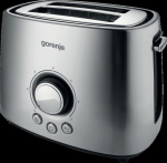 Gorenje | Toaster | T1000E | Power 1000 W | Number of slots 2 | Housing material Metal | Stainless Steel