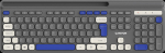 CANYON keyboard HKB-W03 EN AAA Wireless Grey