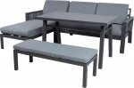 Garden furniture set DELGADO corner sofa, table and bench