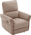 Recliner armchair DAMIKA with electric mechanism, light brown