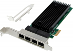 MicroConnect Network Card PCIe x1 Intel 82575 Quad- RJ45