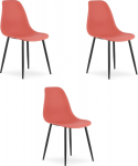 Leobert Krzesło WAT cinnabar / black legs x 3