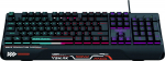 Rebeltec Full-size keyboard RGB for SHARK gamers, built-in wrist rest, waterproof construction