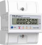 Qoltec Three-phase electronic meter with reset | energy consumption meter per rail DIN | 400V | 100A | LCD | LED | 4P