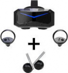 Pimax Technology Pimax Crystal Super VR-Headset, 57 PPD + DMAS headphones Bundle - schwarz