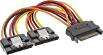 InLine SATA Strom-Y-Cable SATA tab - 0.15m