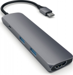 Satechi Type-C USB Passthrough HDMI Hub space gray