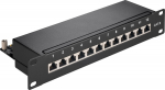 Wentronic 93793 - RJ-45 - Cat6 - 22/26 - Schwarz - Rack mounting - 258 mm