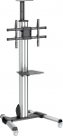 StarTech.com TV-carriage - height adjustable - lockable wheels - Carriage - too flat panel - plast, aluminium, steel - svart, silver - screen size: 32"-70" - for P/N: HDMIPLATE