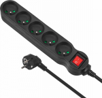 Listwa zasilająca Maclean Energy 5 sockets 3 m czarna (MCE184)