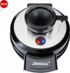 Steba WE 20 VOLCANO - Waffeleisen - 700 W - Black/Stainless