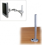 Lindy 450MM In-Desk Pole, Silver