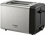 BOS Bosch | DesignLine Toaster | TAT4P420 | Power 970 W | Number of slots 2 | Housing material Stainless Steel | Stainless steel/Black