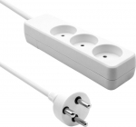 ProXtend Danish Power Strip 3-way 6M, White