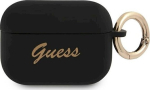 Guess GUAPSSSK AirPods Pro cover Silicone Vintage Script / black