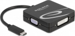 DELOCK USB Type-C Adapter for one VGA, DVI, HDMI