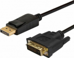 Kabel Savio DisplayPort - DVI-D 3m czarny (SAVIO CL-122)